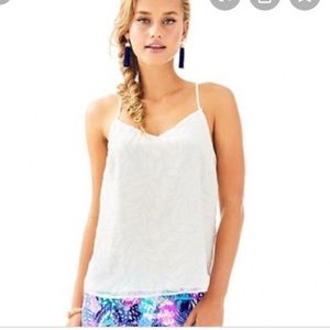 Dusk velvet top in leafy fern